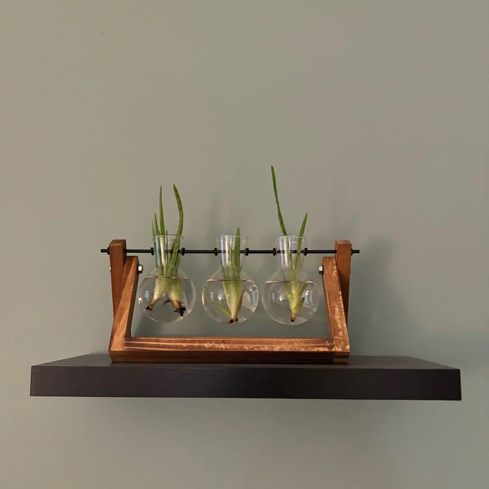 BAYKA Floating Shelves for Wall, Wall Mounted Rustic Wood Shelves